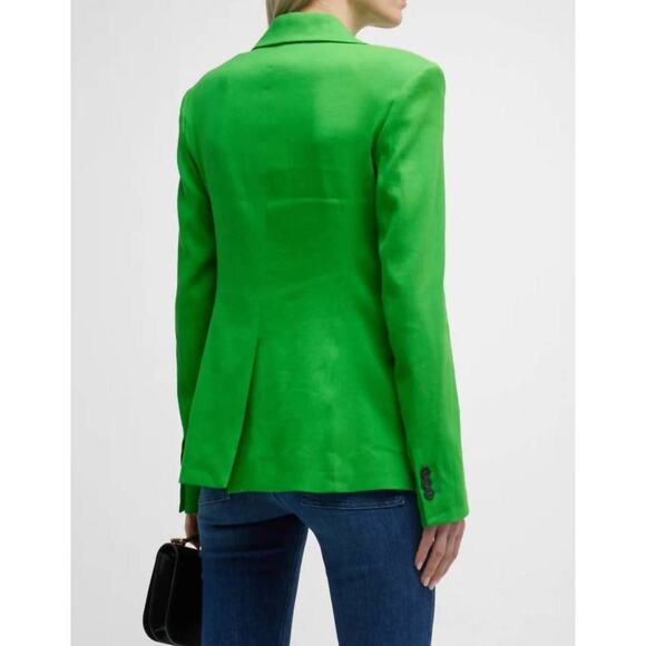 FRAME NWT The Femme Two Button Blazer Size 0 $628 MSRP Bright Peridot Green - Picture 7 of 10
